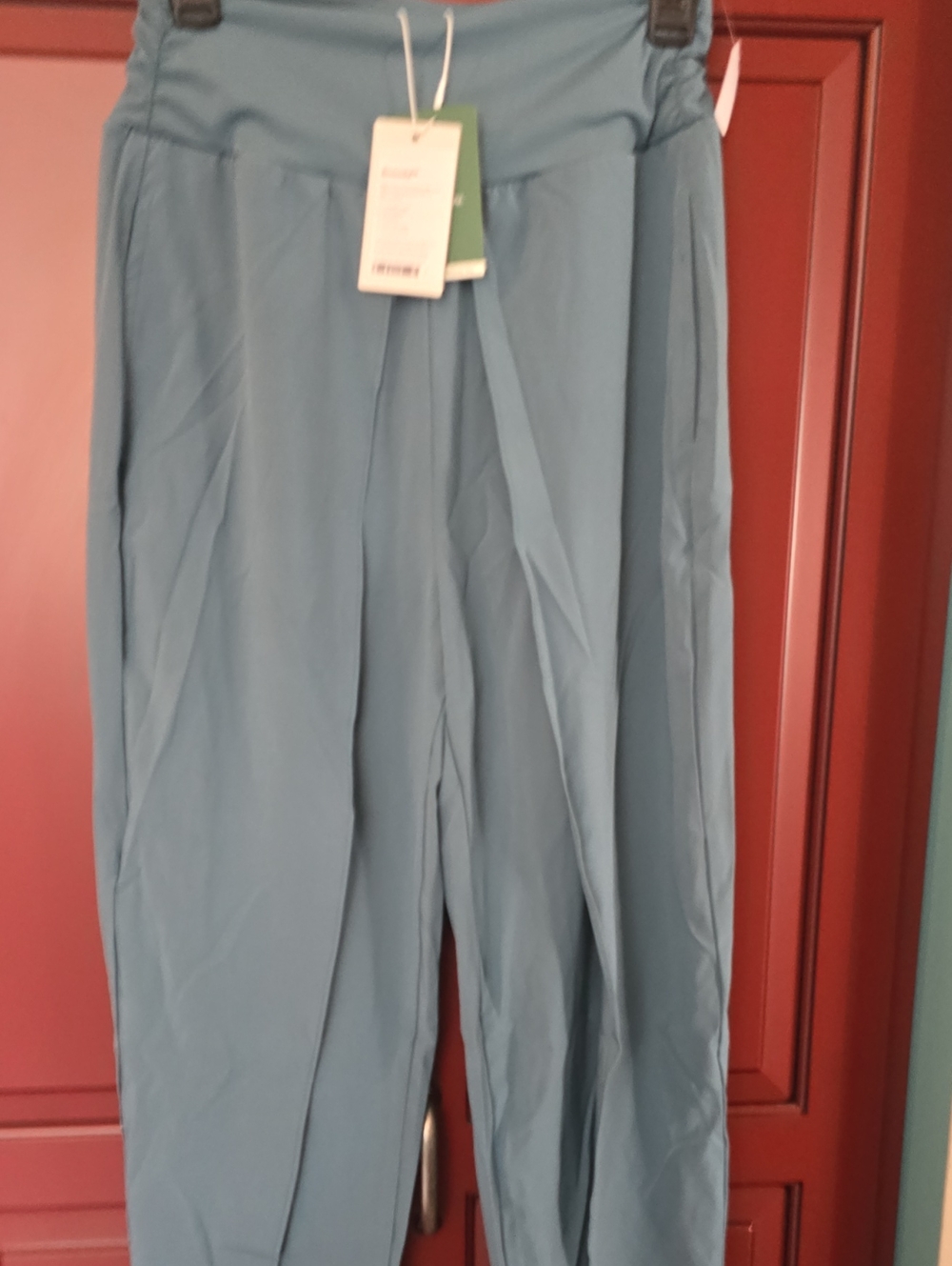 HALARA High-Waist Wide-Leg Pants in Slate Blue